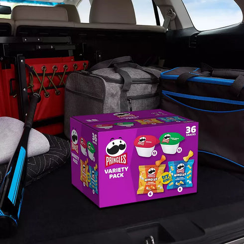 Pringles Potato Crisps Chips and Puffed Snacks Variety Pack, Lunch Snacks, 36 ct